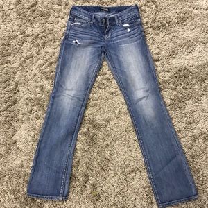 Express barely boot regular fit low rise jeans
